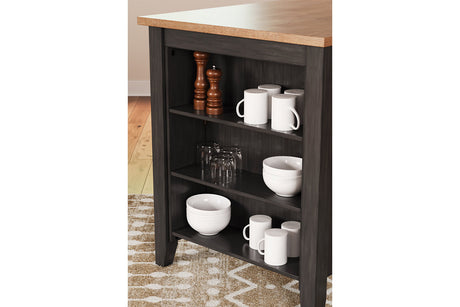 Gesthaven Natural/Brown Counter Height Dining Table and 2 Barstools from Ashley - Luna Furniture