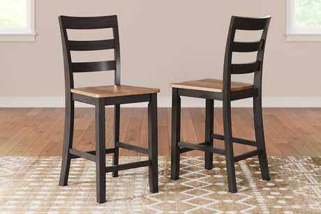 Gesthaven Natural/Brown Counter Height Dining Table and 2 Barstools from Ashley - Luna Furniture