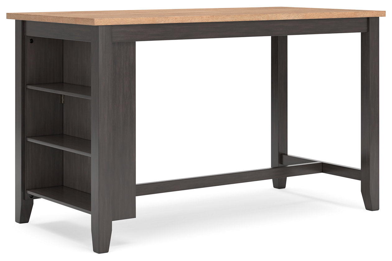 Gesthaven Counter Height Dining Table and 4 Barstools D396D2
