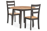 Gesthaven Natural/Brown Dining Table and 2 Chairs from Ashley - Luna Furniture