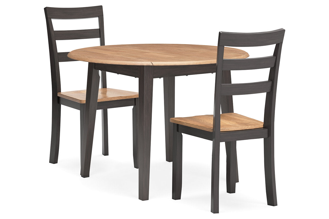 Gesthaven Natural/Brown Dining Table and 2 Chairs from Ashley - Luna Furniture
