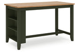 Gesthaven Natural/Green Counter Height Dining Table and 4 Barstools from Ashley Furniture - Luna Furniture