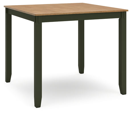 Gesthaven Natural/Green Counter Height Dining Table and 4 Barstools (Set of 5) from Ashley - Luna Furniture