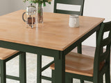 Gesthaven Natural/Green Counter Height Dining Table and 4 Barstools (Set of 5) from Ashley - Luna Furniture