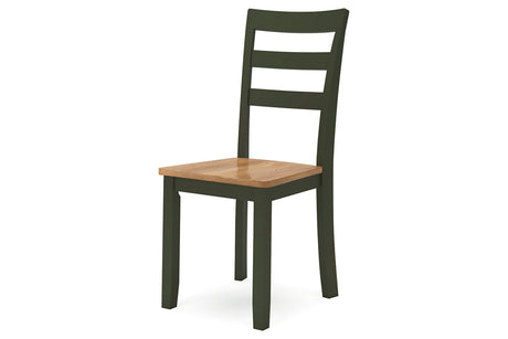Gesthaven Natural/Green Dining Table and 2 Chairs from Ashley - Luna Furniture