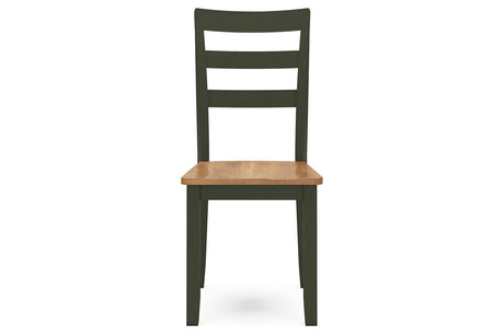 Gesthaven Natural/Green Dining Table and 2 Chairs from Ashley - Luna Furniture