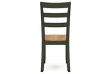 Gesthaven Natural/Green Dining Table and 2 Chairs from Ashley - Luna Furniture