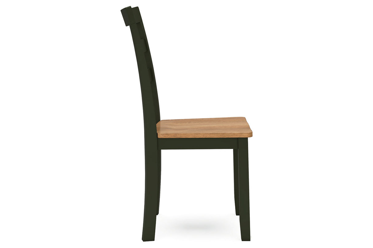 Gesthaven Natural/Green Dining Table and 2 Chairs from Ashley - Luna Furniture