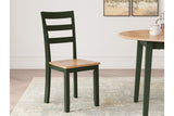Gesthaven Natural/Green Dining Table and 2 Chairs from Ashley - Luna Furniture