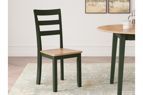 Gesthaven Natural/Green Dining Table and 2 Chairs from Ashley - Luna Furniture