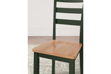 Gesthaven Natural/Green Dining Table and 2 Chairs from Ashley - Luna Furniture