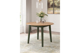 Gesthaven Natural/Green Dining Table and 2 Chairs from Ashley - Luna Furniture