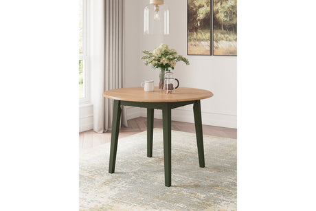 Gesthaven Natural/Green Dining Table and 2 Chairs from Ashley - Luna Furniture