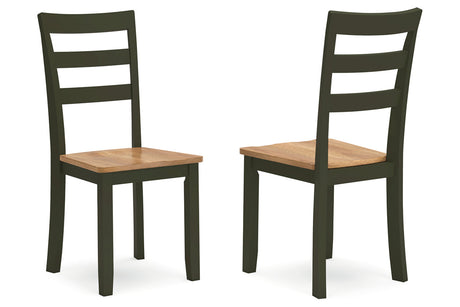 Gesthaven Natural/Green Dining Table and 4 Chairs from Ashley - Luna Furniture