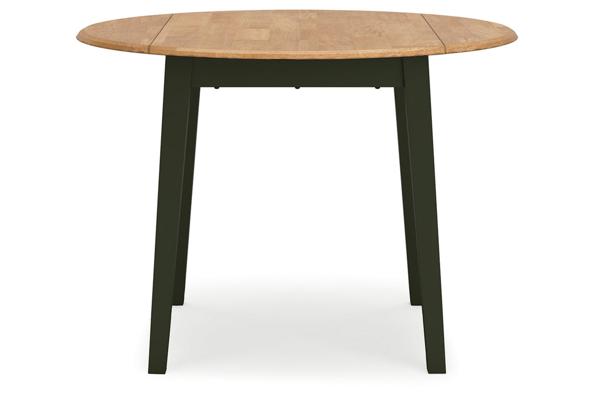 Gesthaven Natural/Green Dining Table and 4 Chairs from Ashley - Luna Furniture