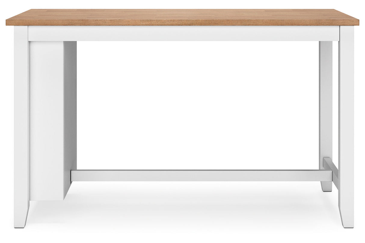 Gesthaven Natural/White Counter Height Dining Table and 2 Barstools from Ashley - Luna Furniture