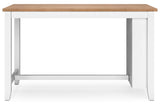 Gesthaven Natural/White Counter Height Dining Table and 2 Barstools from Ashley - Luna Furniture