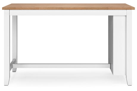Gesthaven Natural/White Counter Height Dining Table and 2 Barstools from Ashley - Luna Furniture