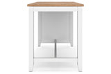 Gesthaven Natural/White Counter Height Dining Table and 2 Barstools from Ashley - Luna Furniture