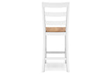 Gesthaven Natural/White Counter Height Dining Table and 2 Barstools from Ashley - Luna Furniture