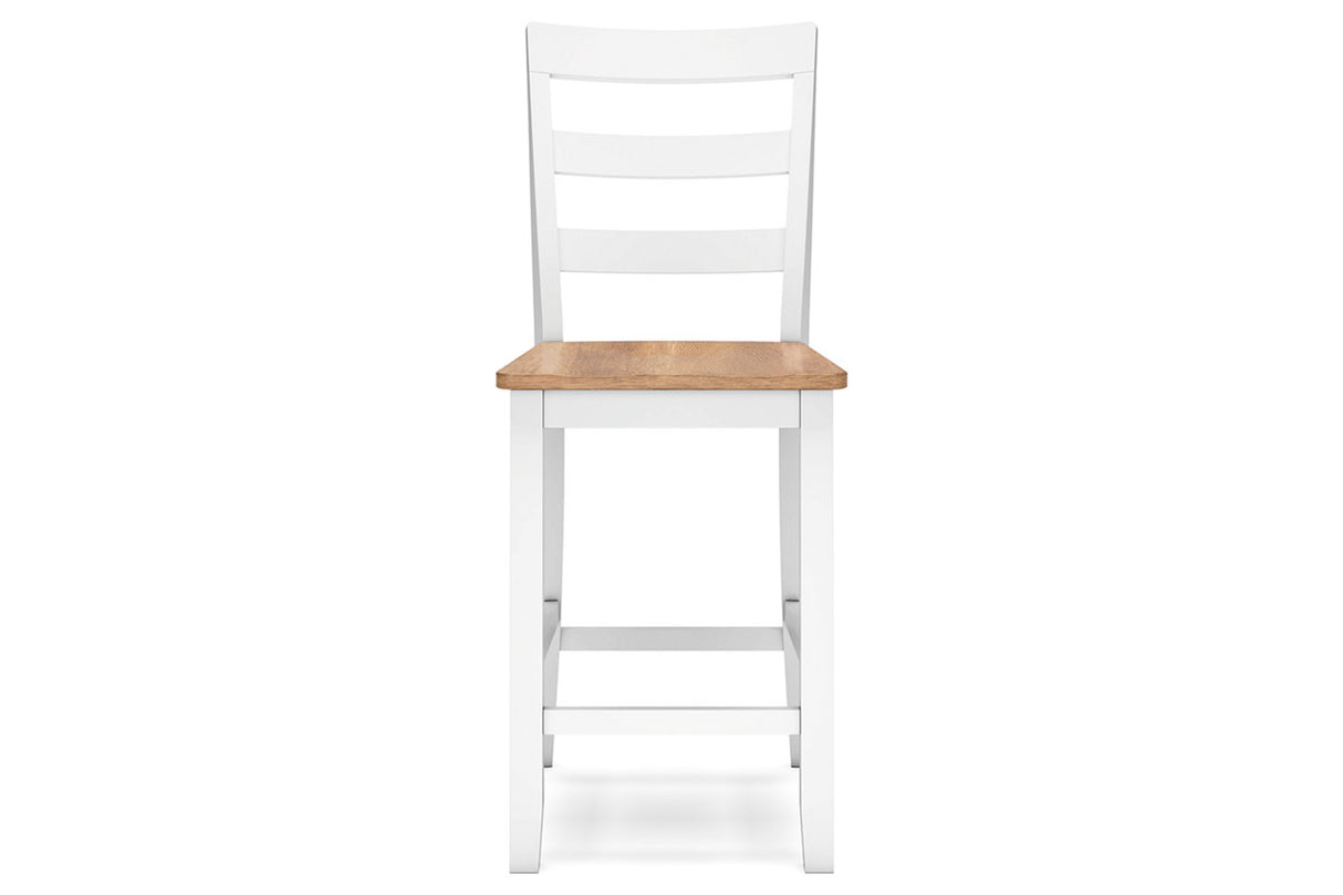 Gesthaven Natural/White Counter Height Dining Table and 2 Barstools from Ashley - Luna Furniture