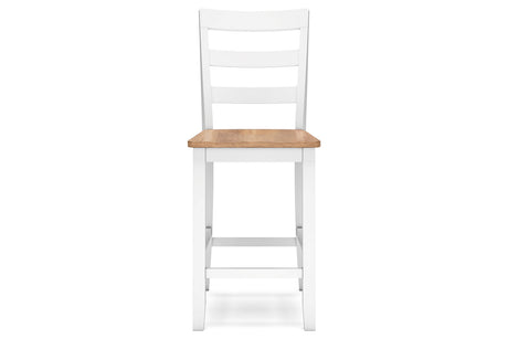 Gesthaven Natural/White Counter Height Dining Table and 2 Barstools from Ashley - Luna Furniture