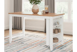 Gesthaven Natural/White Counter Height Dining Table and 2 Barstools from Ashley - Luna Furniture