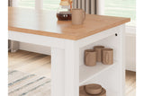 Gesthaven Natural/White Counter Height Dining Table and 2 Barstools from Ashley - Luna Furniture