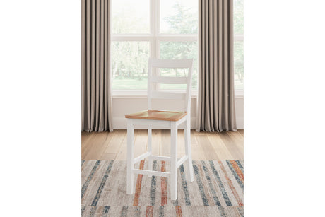Gesthaven Natural/White Counter Height Dining Table and 2 Barstools from Ashley - Luna Furniture