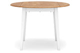 Gesthaven Natural/White Dining Table and 2 Chairs from Ashley - Luna Furniture