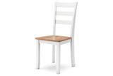 Gesthaven Natural/White Dining Table and 2 Chairs from Ashley - Luna Furniture