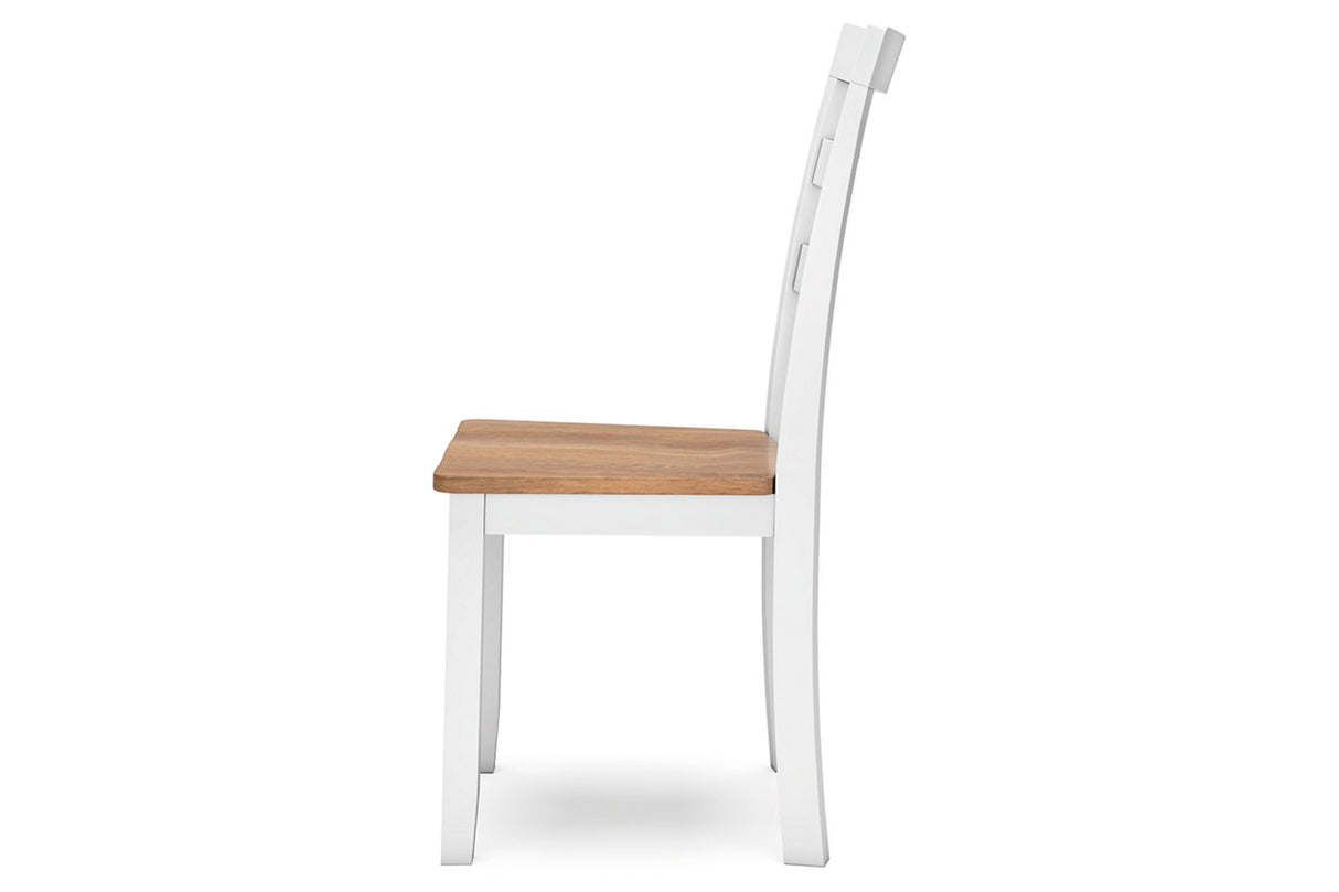 Gesthaven Natural/White Dining Table and 2 Chairs from Ashley - Luna Furniture