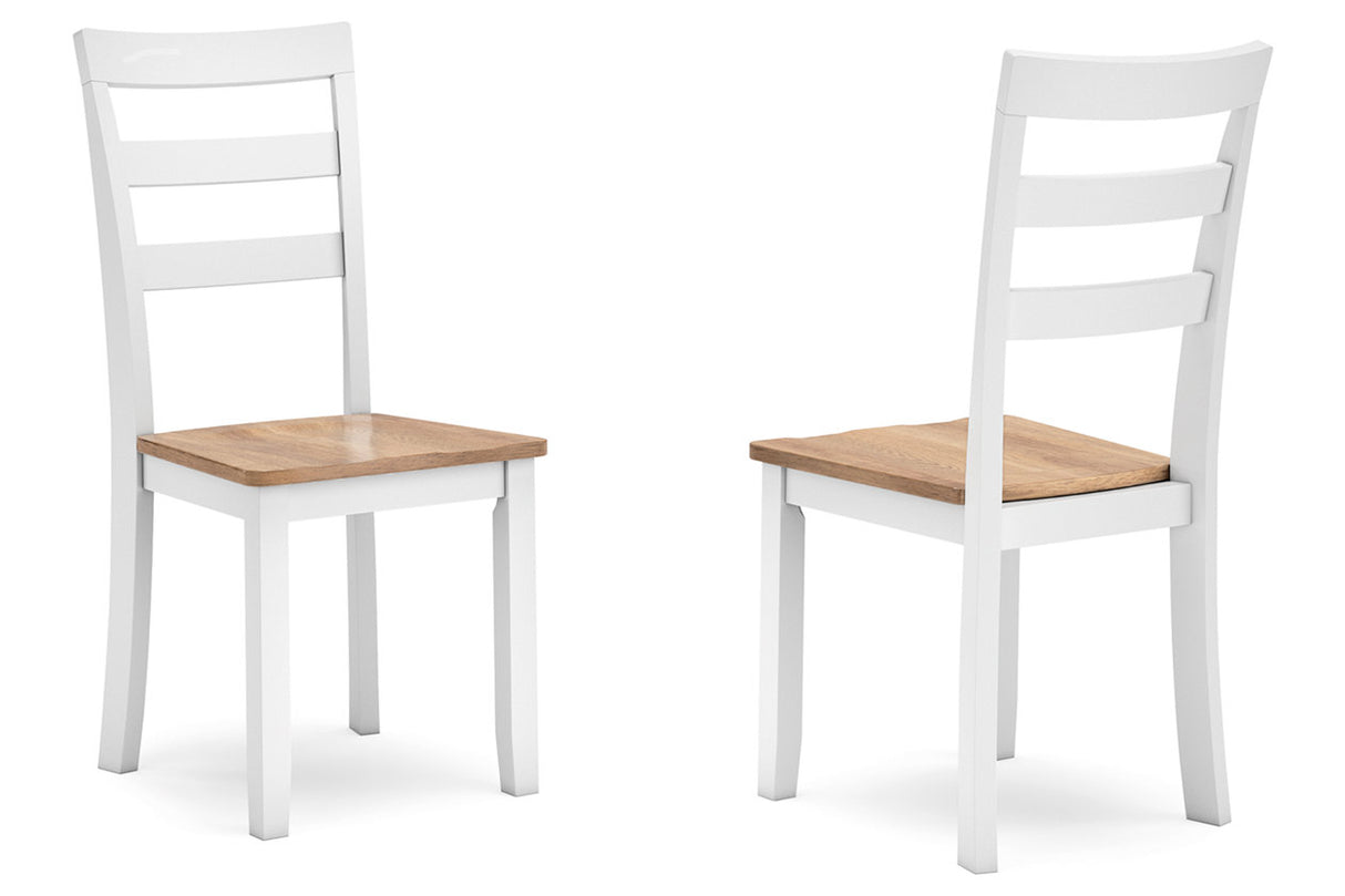 Gesthaven Natural/White Dining Table and 2 Chairs from Ashley - Luna Furniture