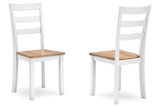 Gesthaven Natural/White Dining Table and 2 Chairs from Ashley - Luna Furniture
