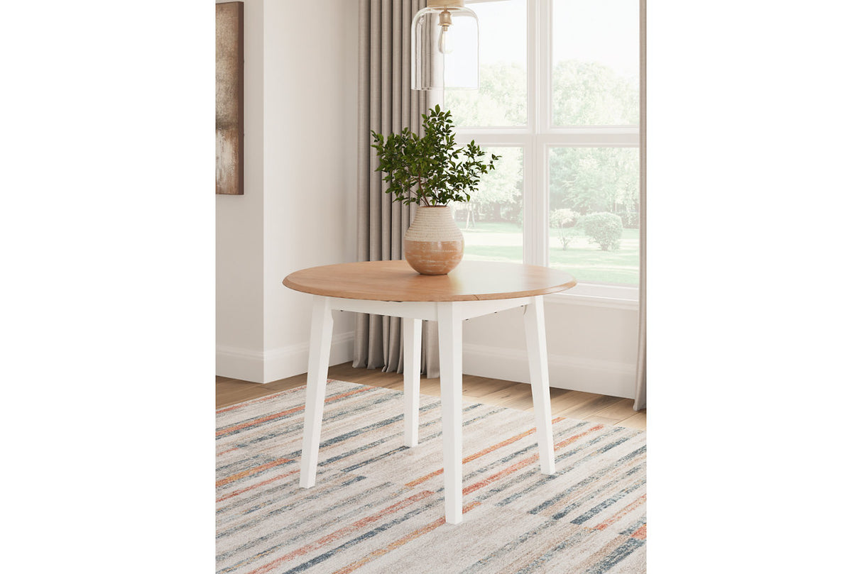 Gesthaven Natural/White Dining Table and 2 Chairs from Ashley - Luna Furniture