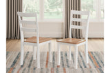 Gesthaven Natural/White Dining Table and 2 Chairs from Ashley - Luna Furniture