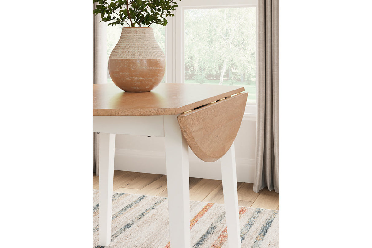 Gesthaven Natural/White Dining Table and 2 Chairs from Ashley - Luna Furniture
