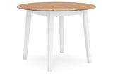 Gesthaven Natural/White Dining Table and 4 Chairs from Ashley - Luna Furniture