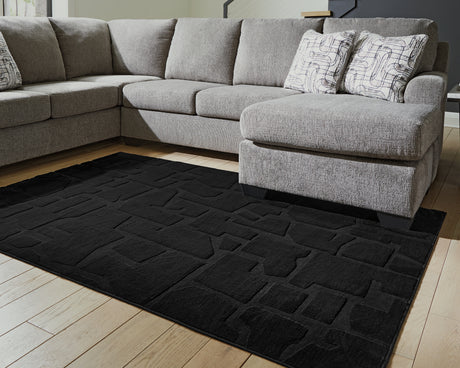 Gibbswell Black Washable Large Rug from Ashley - Luna Furniture