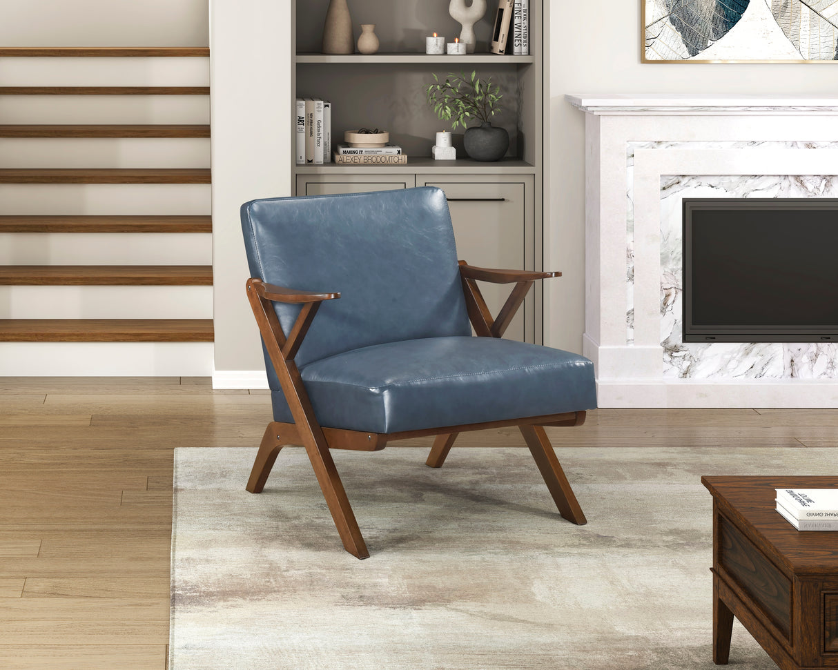 Gideon Blue Accent Chair from Homelegance - Luna Furniture