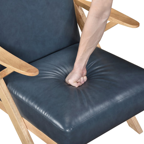 Gideon Natural Blue Accent Chair from Homelegance - Luna Furniture