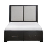 Gilbert Charcoal King Storage Platform Bed from Homelegance - Luna Furniture
