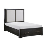 Gilbert Charcoal King Storage Platform Bed from Homelegance - Luna Furniture