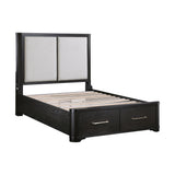 Gilbert Charcoal King Storage Platform Bed from Homelegance - Luna Furniture