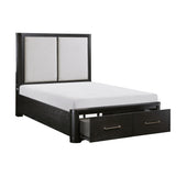 Gilbert Charcoal King Storage Platform Bed from Homelegance - Luna Furniture