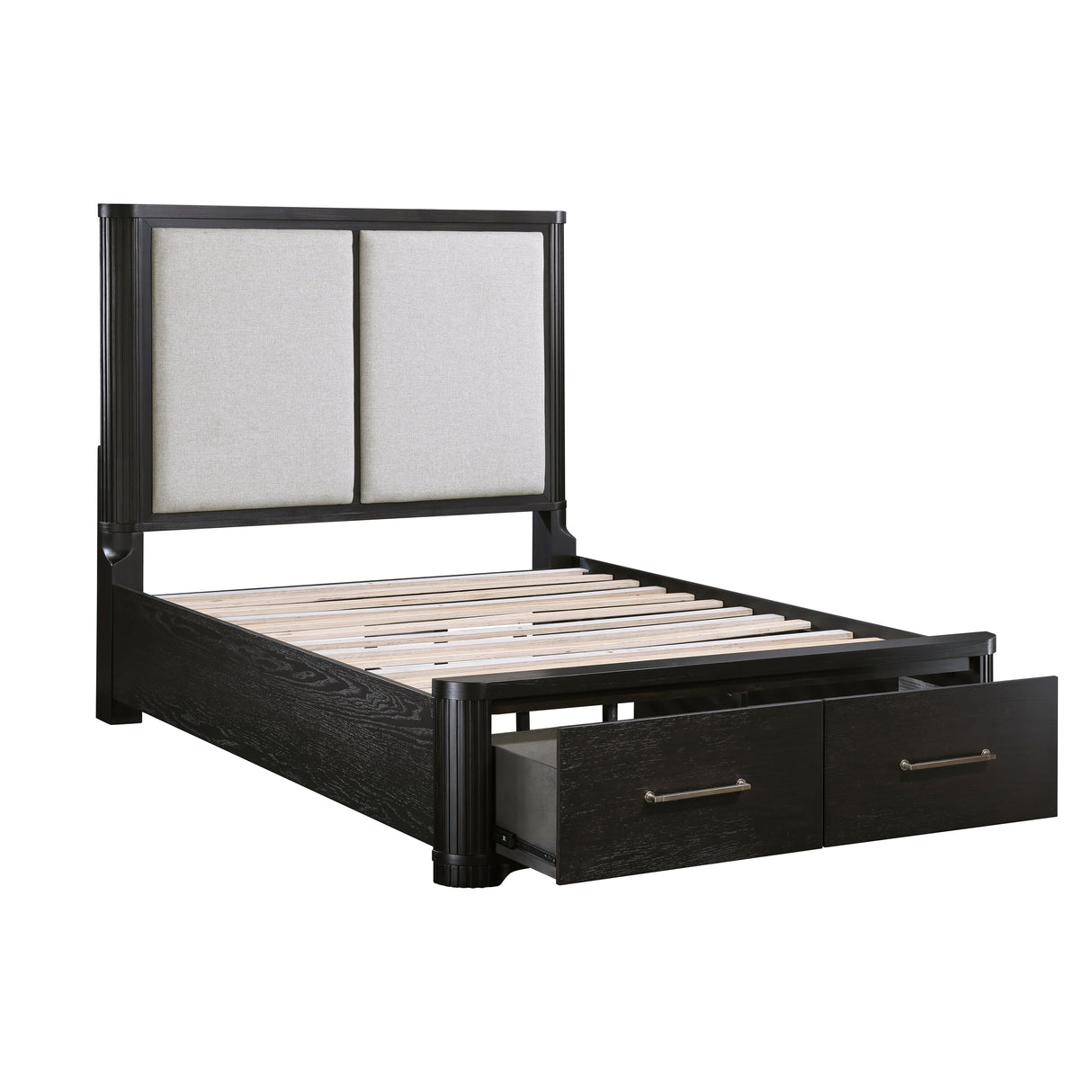 Gilbert Charcoal Queen Storage Platform Bed from Homelegance - Luna Furniture