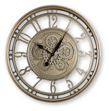 Gilover Champagne Finish Wall Clock from Ashley - Luna Furniture
