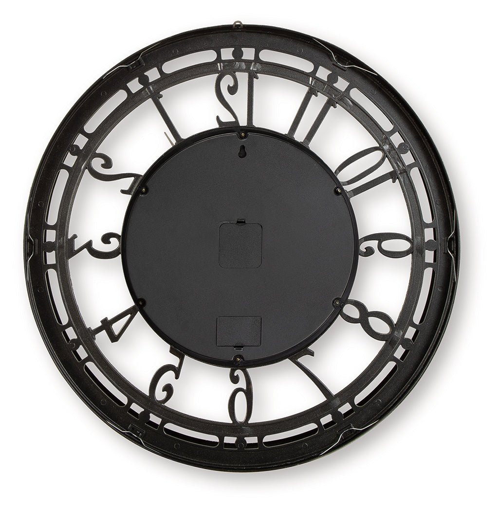 Gilover Champagne Finish Wall Clock from Ashley - Luna Furniture