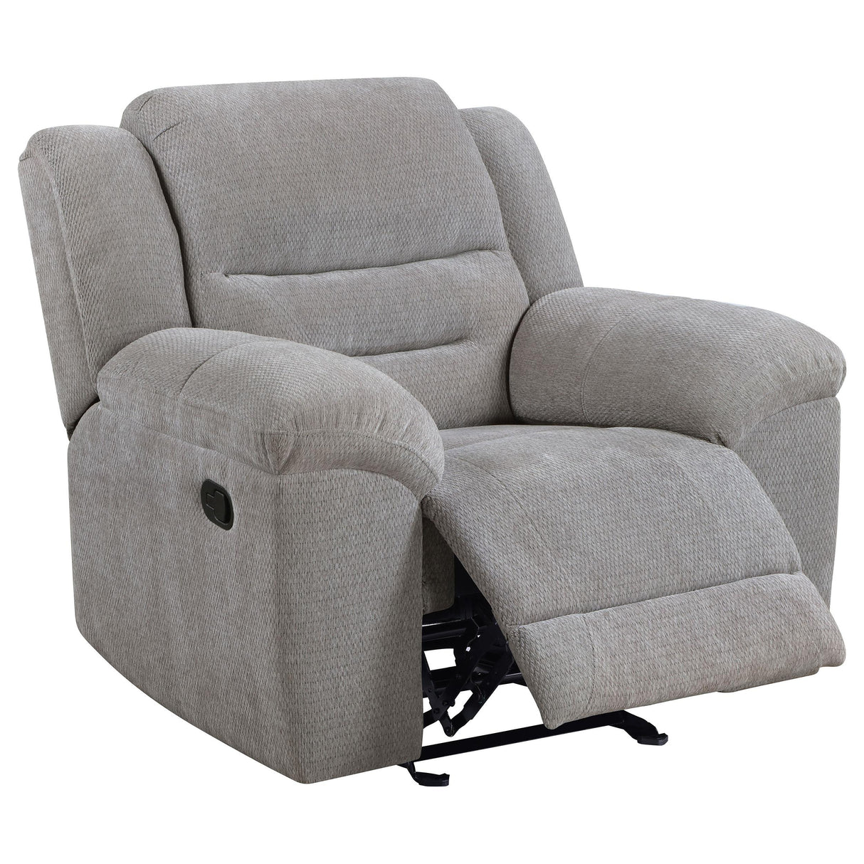 Gilson Gray Chenille Glider Recliner Chair from Coaster - Luna Furniture