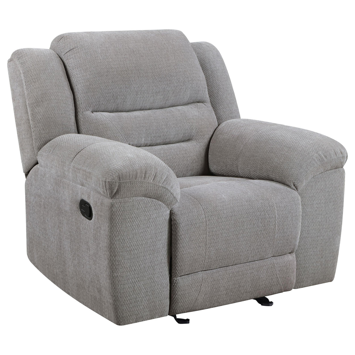 Gilson Gray Chenille Glider Recliner Chair from Coaster - Luna Furniture